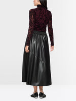 Carregar imagem no visualizador da galeria, black leather midi skirt
