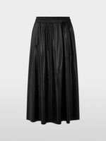 Carregar imagem no visualizador da galeria, black leather midi skirt
