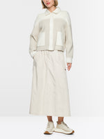Load image into Gallery viewer, smoke Cardigan with denim details
