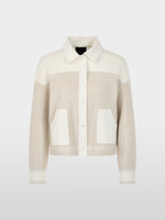 Load image into Gallery viewer, smoke Cardigan with denim details
