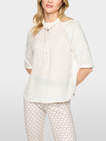 Load image into Gallery viewer, off-white Troyer-style blouse
