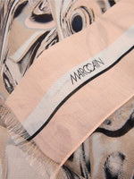 Load image into Gallery viewer, smoke Printed cotton-silk scarf
