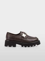 Carregar imagem no visualizador da galeria, seal brown Loafers with buckle straps
