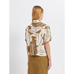 Load image into Gallery viewer, olive leaves silk shirt
