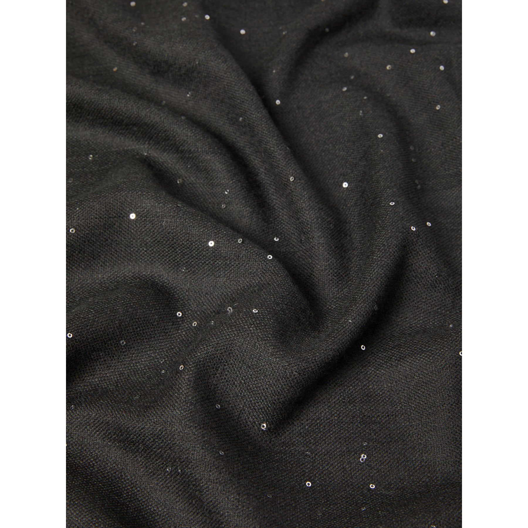 dark silver Micro-sequin stole