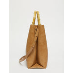 Load image into Gallery viewer, Reptile-print shopping tote - TOBACCO
