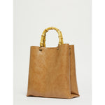 Load image into Gallery viewer, Reptile-print shopping tote - TOBACCO
