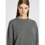 Load image into Gallery viewer, medium grey Cashmere and wool crew-neck jumper

