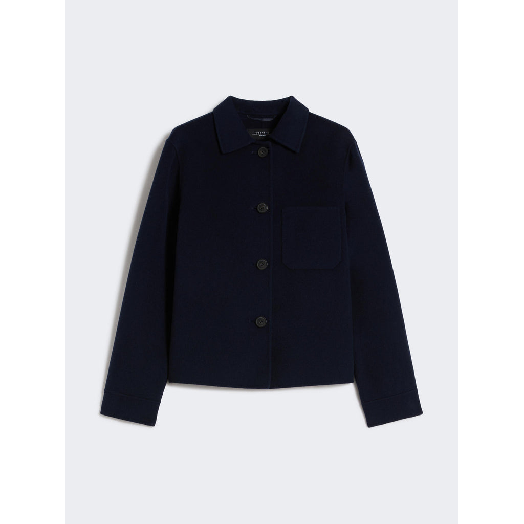 navy wool shirt jacket