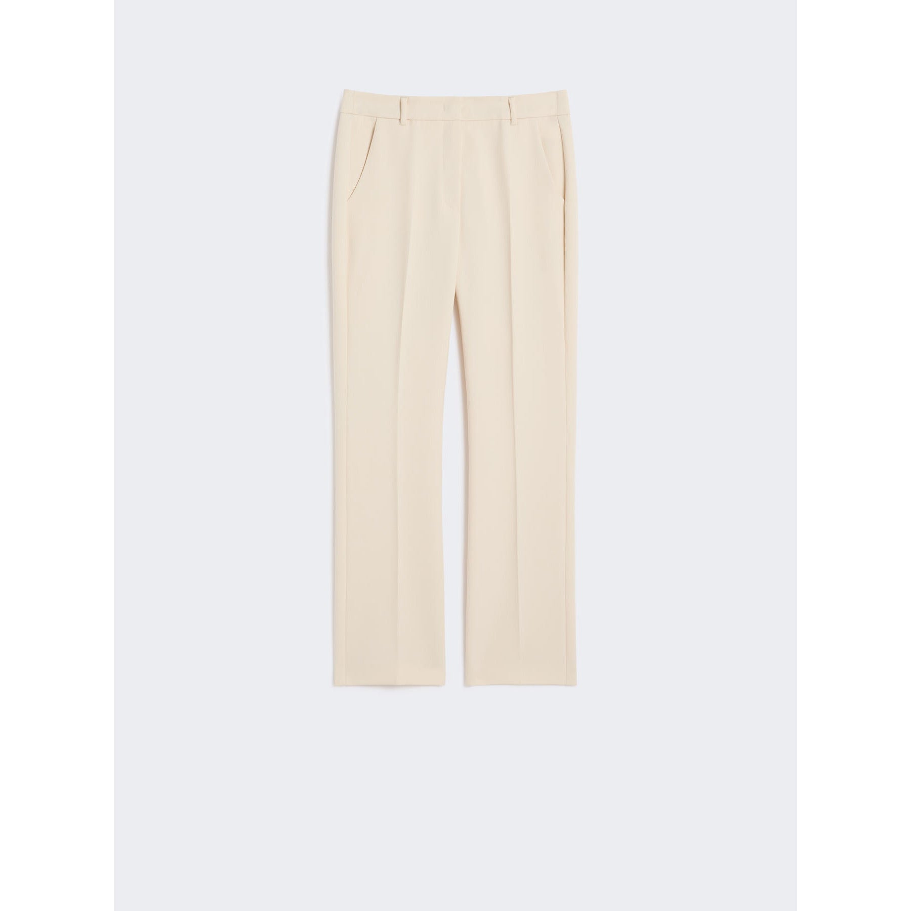 ivory ankle-grazer trousers
