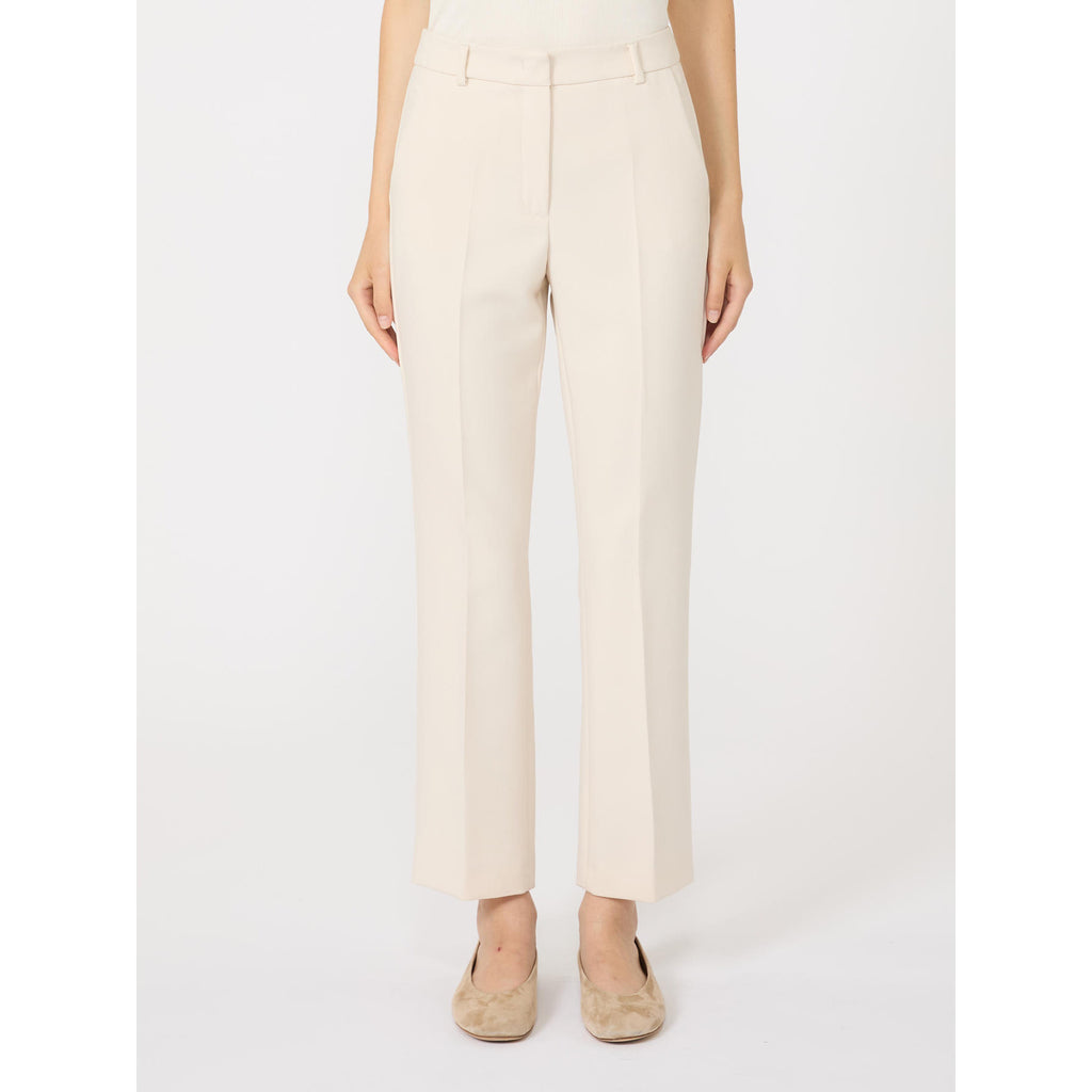 ivory ankle-grazer trousers