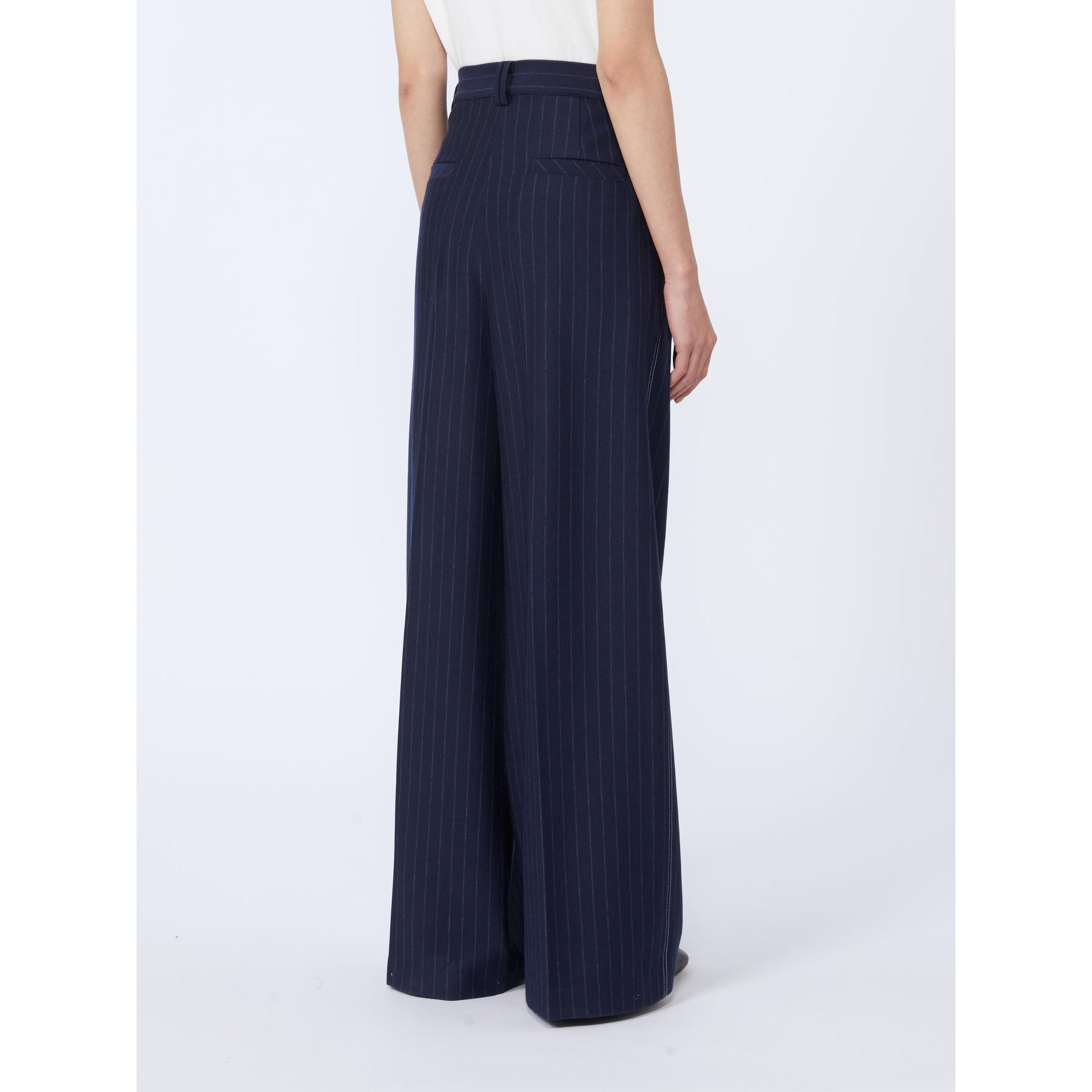 midnight blue jersey trouser