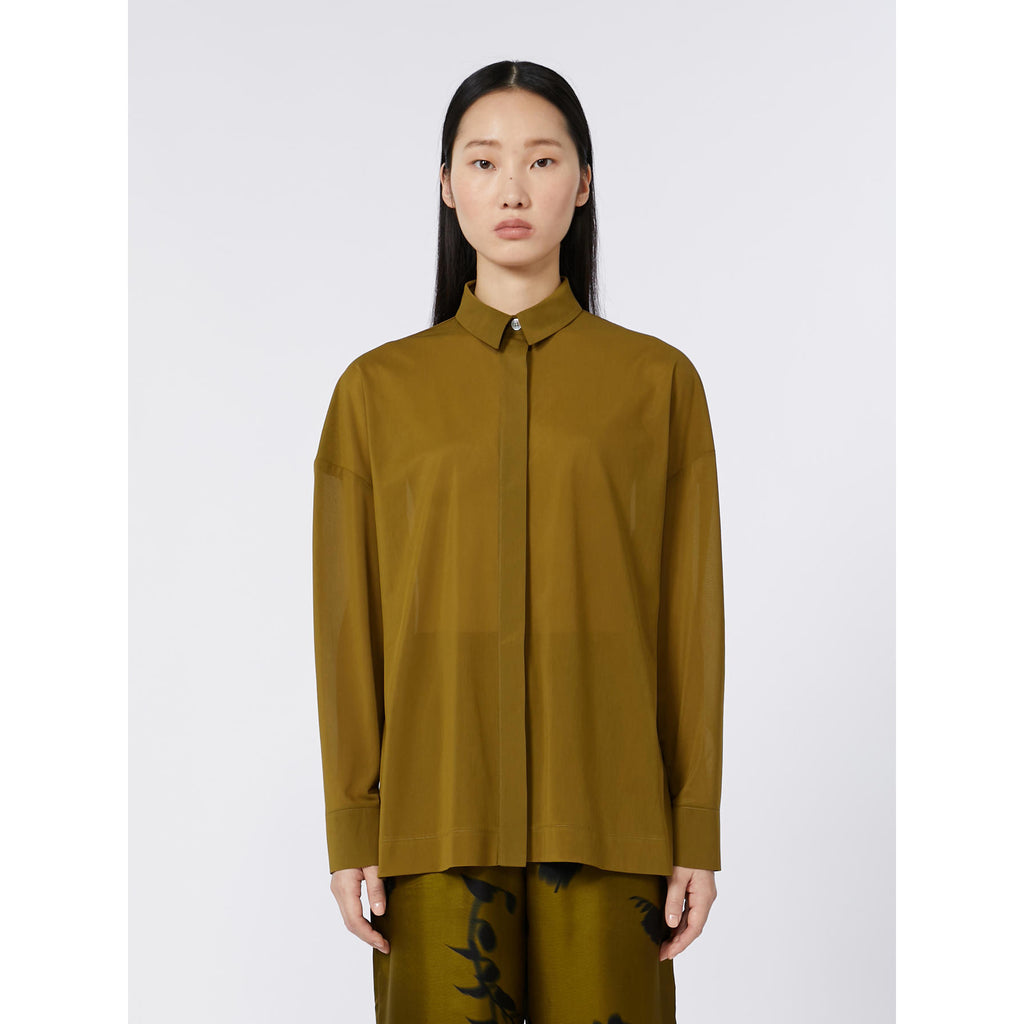 olive green Long-sleeved shirt