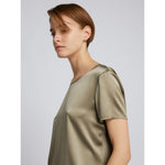 Load image into Gallery viewer, horn grey Silk Satin T-Shirt
