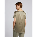 Load image into Gallery viewer, horn grey Silk Satin T-Shirt
