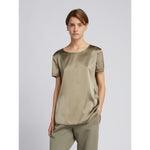 Load image into Gallery viewer, horn grey Silk Satin T-Shirt
