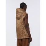 Load image into Gallery viewer, Padded water-repellent hooded gilet - Hazelnut
