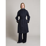Carregar imagem no visualizador da galeria, navy gabardine twill trench coat
