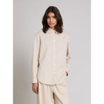 Carregar imagem no visualizador da galeria, sand pinstripes Pure cotton poplin shirt
