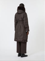 Load image into Gallery viewer, brown Reversible long down jacket
