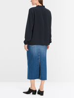 Load image into Gallery viewer, midnight blue wide blouse
