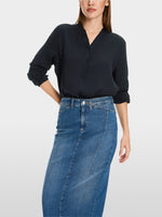 Load image into Gallery viewer, midnight blue wide blouse
