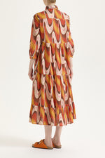 Load image into Gallery viewer, midi shirt dress with flounces
