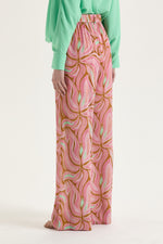 Load image into Gallery viewer, pink marble georgette trousers
