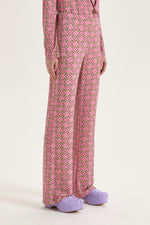 Carregar imagem no visualizador da galeria, pink/green swirl print trousers
