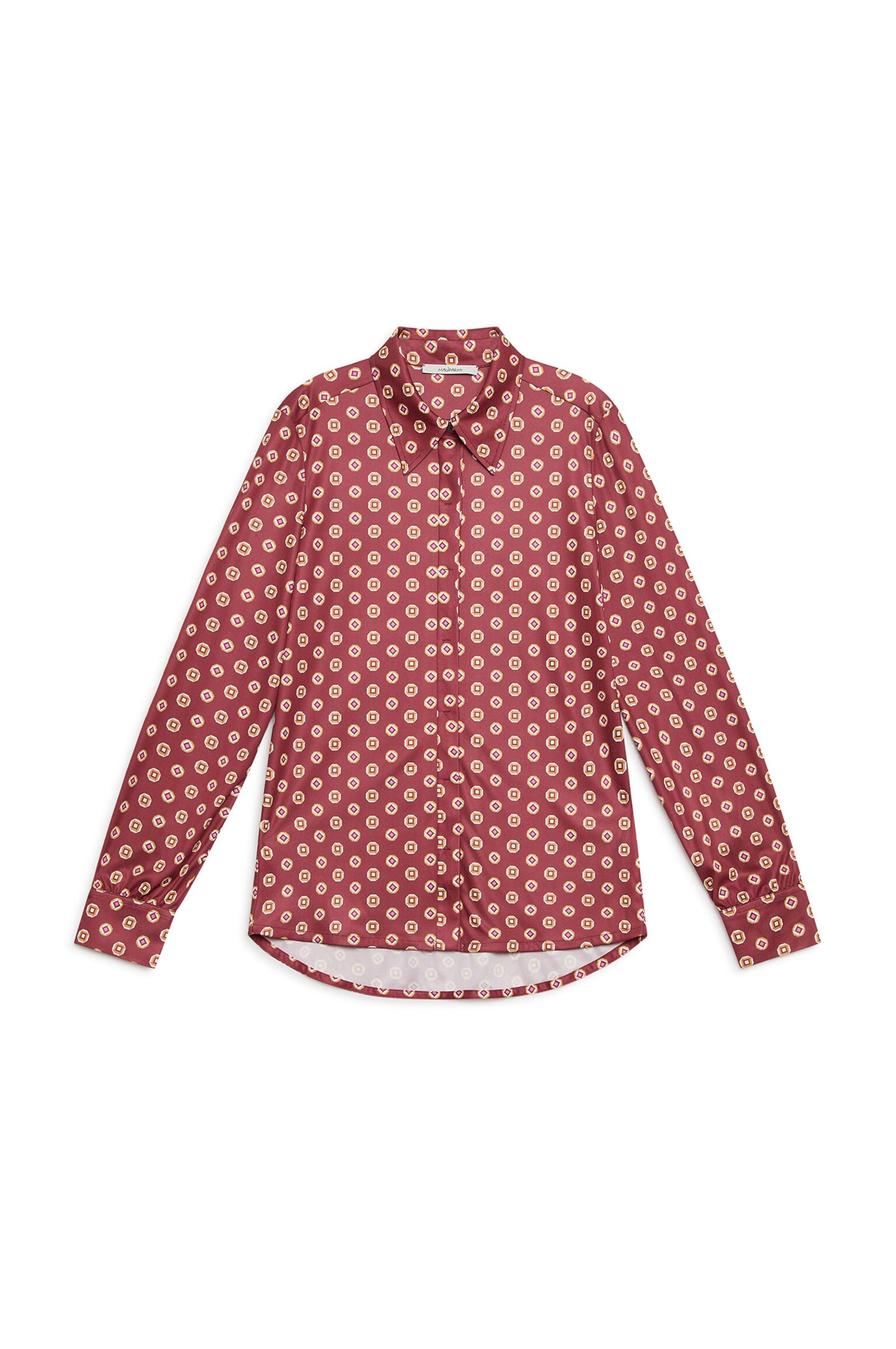 bordeaux micro print jersey shirt