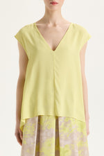 Load image into Gallery viewer, pale yellow crepe top
