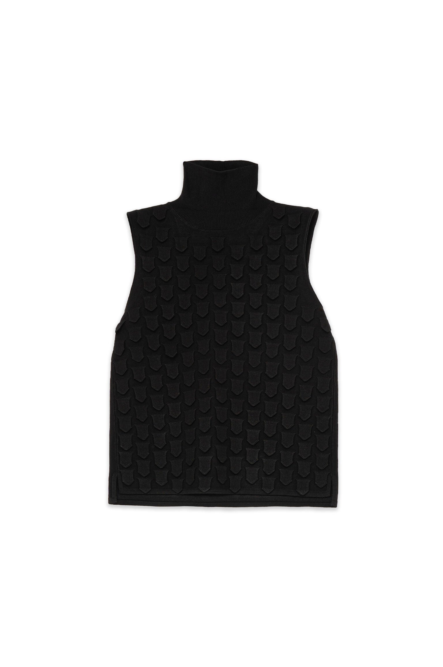black 3D stitch top