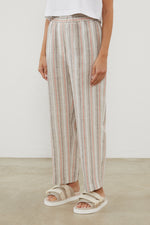 Load image into Gallery viewer, biege brown coral linen pants
