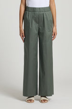 Load image into Gallery viewer, Eucalyptus green Pants with elastic waistband
