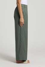 Load image into Gallery viewer, Eucalyptus green Pants with elastic waistband
