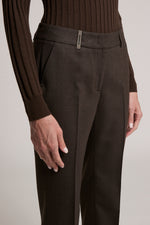 Load image into Gallery viewer, deep brown Cigarette pants
