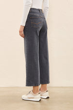 Load image into Gallery viewer, black wash denim pant
