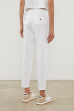 Load image into Gallery viewer, pure white cotton canvas pants
