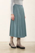 Load image into Gallery viewer, green zinc midi skirt
