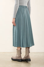 Load image into Gallery viewer, green zinc midi skirt
