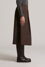 Load image into Gallery viewer, deep brown flared skirt
