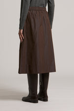 Load image into Gallery viewer, deep brown flared skirt
