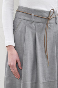 light grey midi skirt