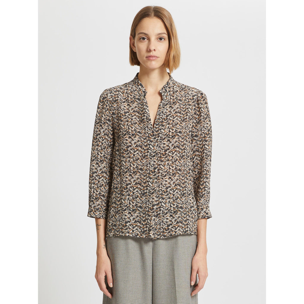 relaxed-fit silk crepe shirt