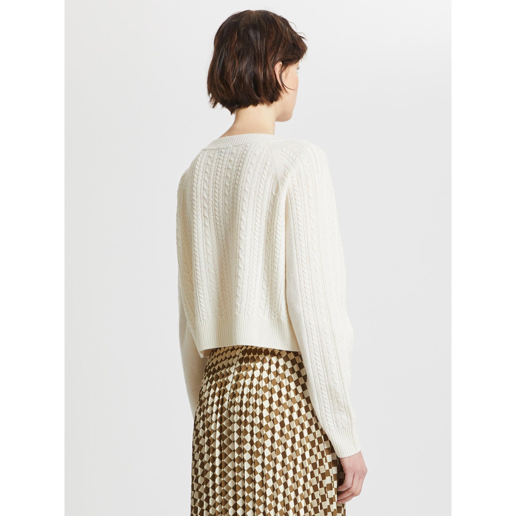 white oversized rib-knit sweater