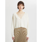 Load image into Gallery viewer, white oversized rib-knit sweater

