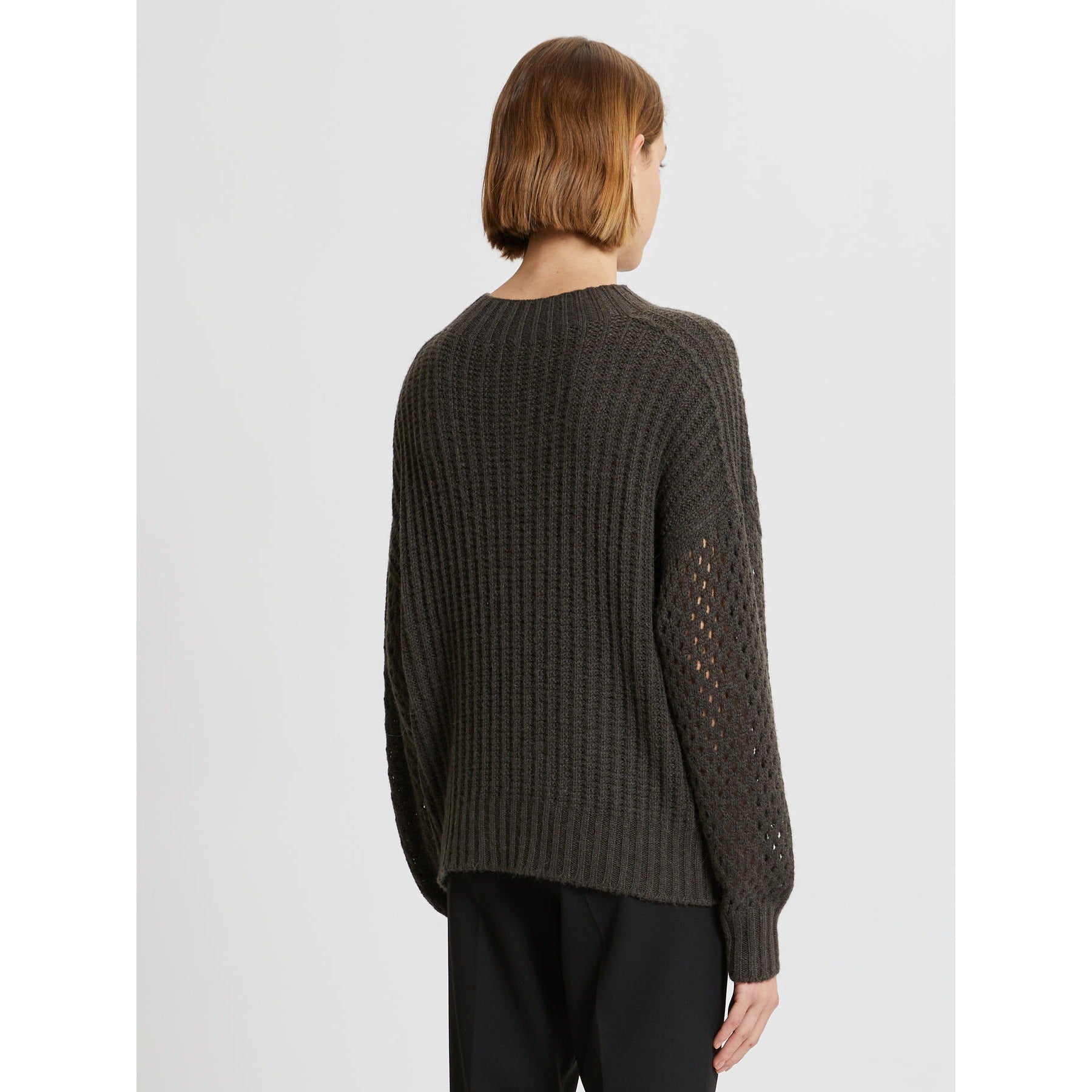 relaxed fit alpaca blend sweater