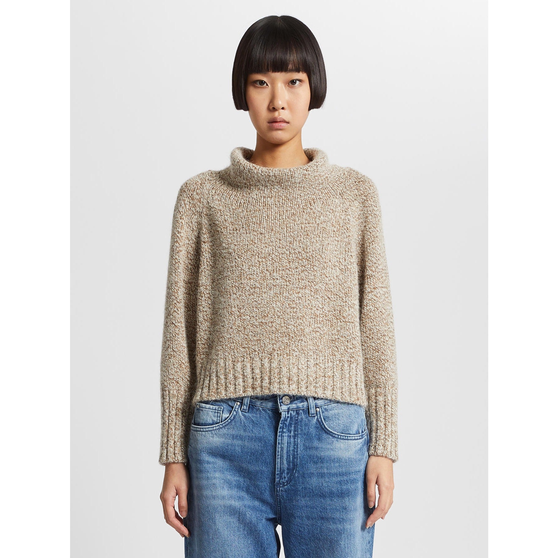 cream wool-blend sweater