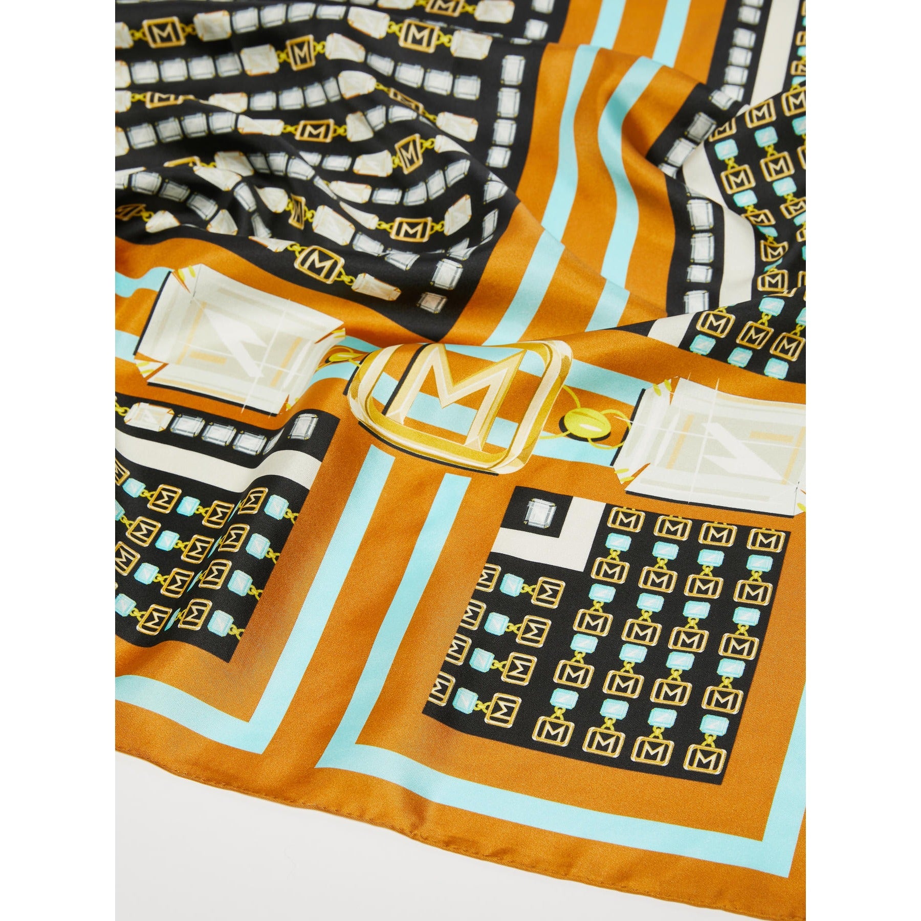 patterned silk-blend neckerchief