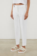 Load image into Gallery viewer, pure white stretch pants
